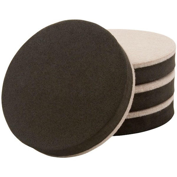 Unbranded 3-1/2 in. Reusable Felt Bottom Round Mover (4 per Pack)