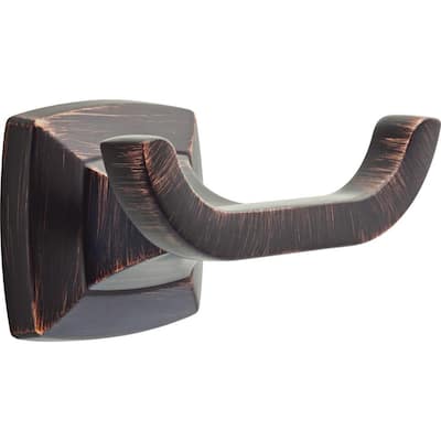 Portwood Double Towel Hook Bath Hardware Accessory in Venetian Bronze