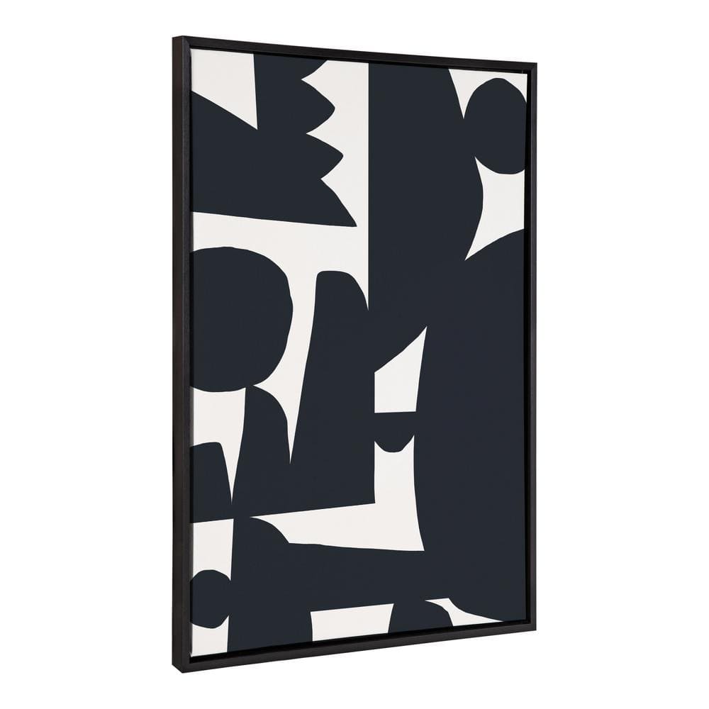 Quiet Jungle Black and White Abstract Canvas Art