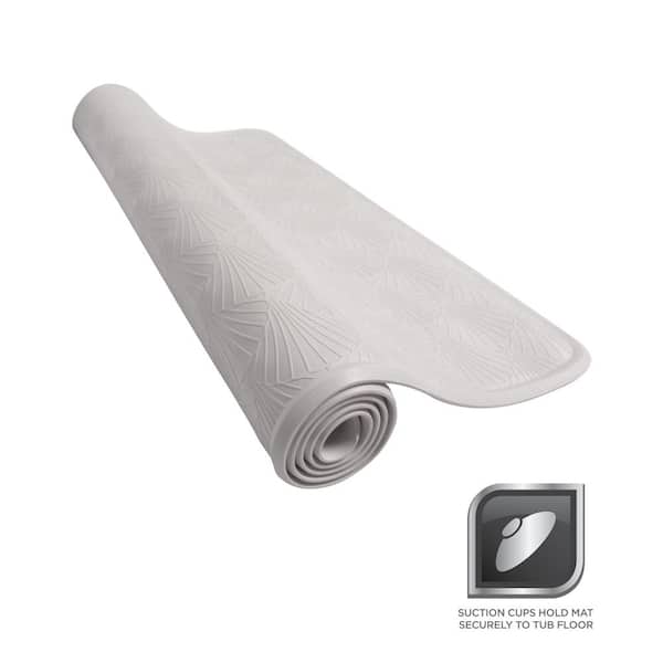 SlipX Solutions 14 in. x 22 in. Medium Rubber Safety Bath Mat with Microban  in White 06401-1 - The Home Depot