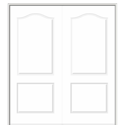60 in. x 80 in. Smooth Princeton Both Active Solid Core Primed Molded Composite Double Prehung Interior Door