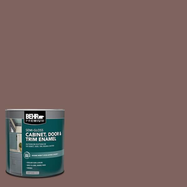 BEHR PREMIUM 1 qt. #N130-6 River Rocks Semi-Gloss Enamel Interior/Exterior Cabinet, Door & Trim Paint