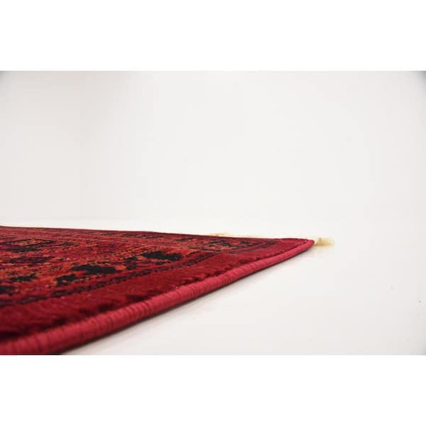 Unique Loom Tekke Lincoln Red 4' 0 x 6' 0 Area Rug 3126442 - The