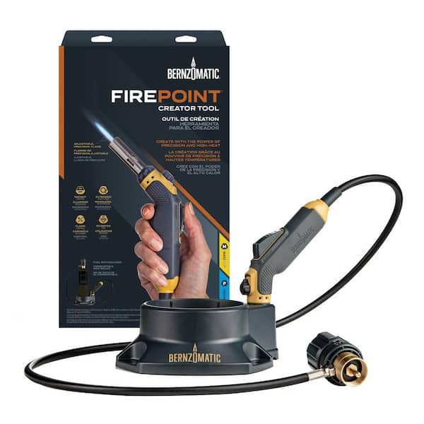 Bernzomatic FirePoint Creator Torch for Map-Pro and Propane Fuel with 41 in. Flexible Extended Hose and Fuel Cylinder Stand