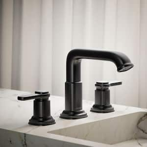 Numista 8 in. Widespread Double Handle Bathroom Faucet in Matte Black