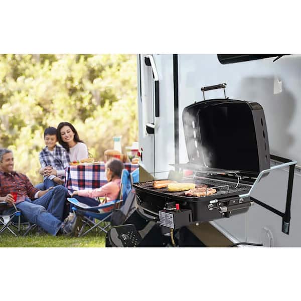 Flame King RV Mounted BBQ Gas Side Mount Portable Propane Grill in