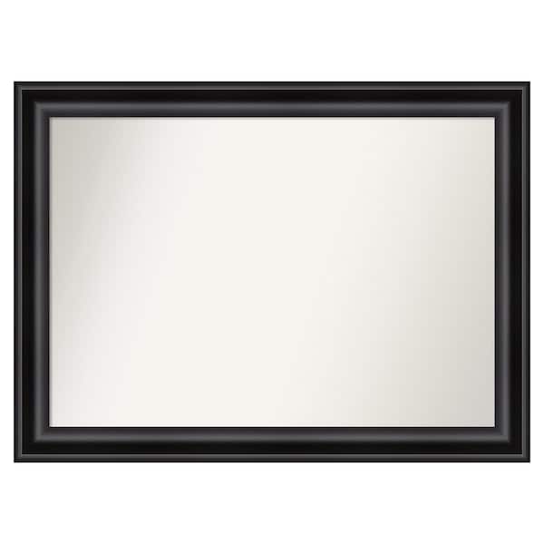 Amanti Art Grand Black 45.75 in. W x 33.75 in. H Custom Non-Beveled Recycled Polystyrene Framed Bathroom Vanity Wall Mirror