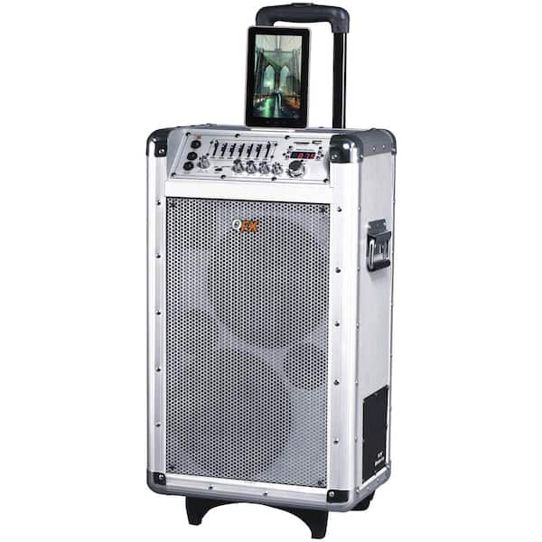 QFX Battery Powered PA Speaker, Silver