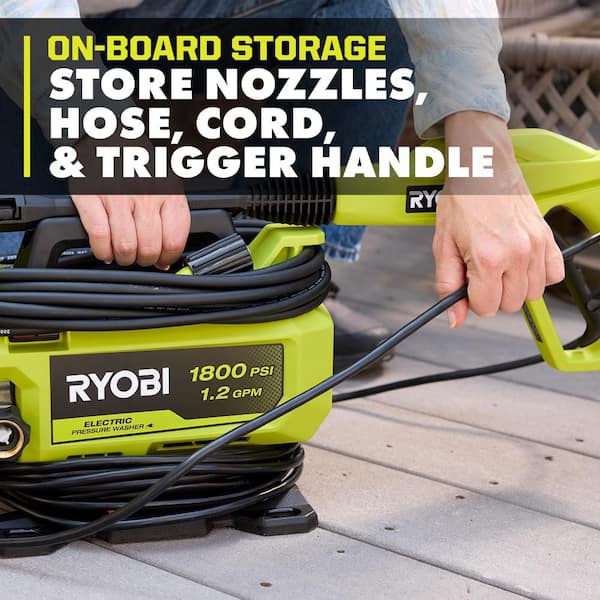 RYOBI 1800 PSI 1.2 GPM Cold Water Corded Electric Pressure Washer