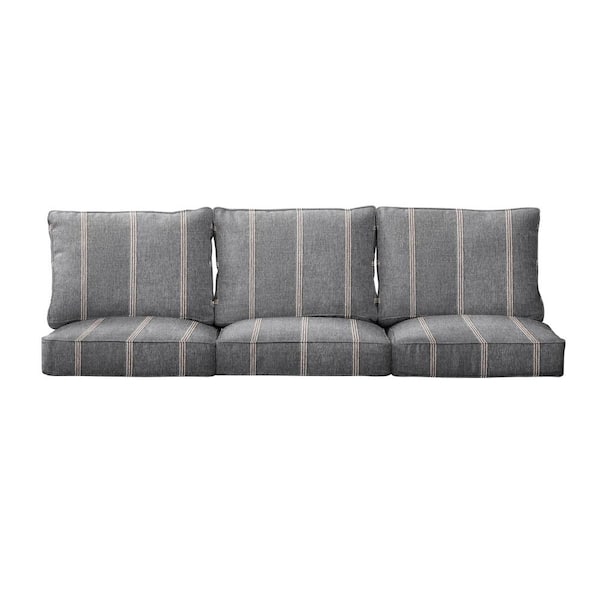 SORRA HOME 25 x 23 x 5 (6-Piece) Deep Seating Outdoor Couch Cushion in Sunbrella Lengthen Stone