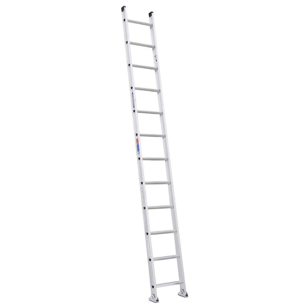 Werner 12 ft. Aluminum D-Rung Straight Ladder with 300 lb. Load Capacity Type IA Duty Rating -  D1512-1