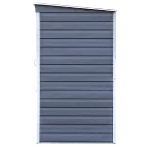 6 ft. W x 4 ft. D Shed-in-a-Box Charcoal/Cream Galvanized Steel Storage Shed with Locking Dutch Door