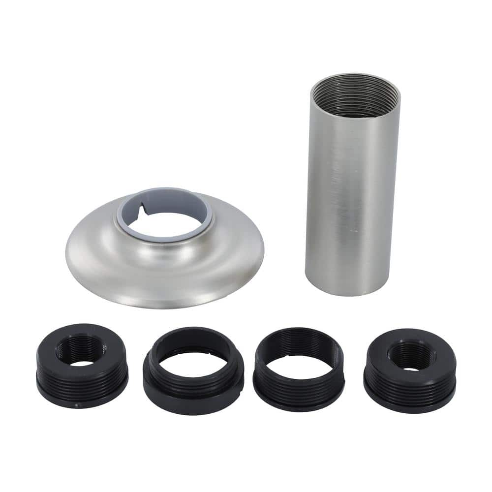 Universal Brushed Nickel Shower Flange and Tube Assembly