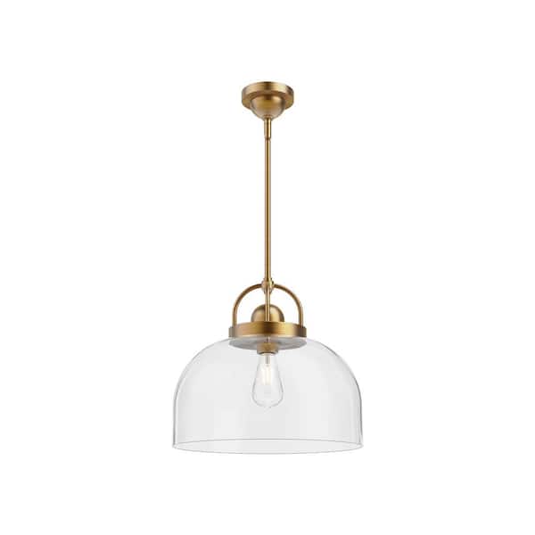 ALORA MOOD Lancaster 15 in. 1 Light 60-Watt Aged Gold Pendant Light