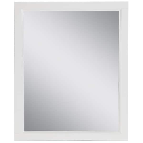 Home Decorators Collection Claxby 26 in. W x 31 in. H Framed Wall Mirror in White