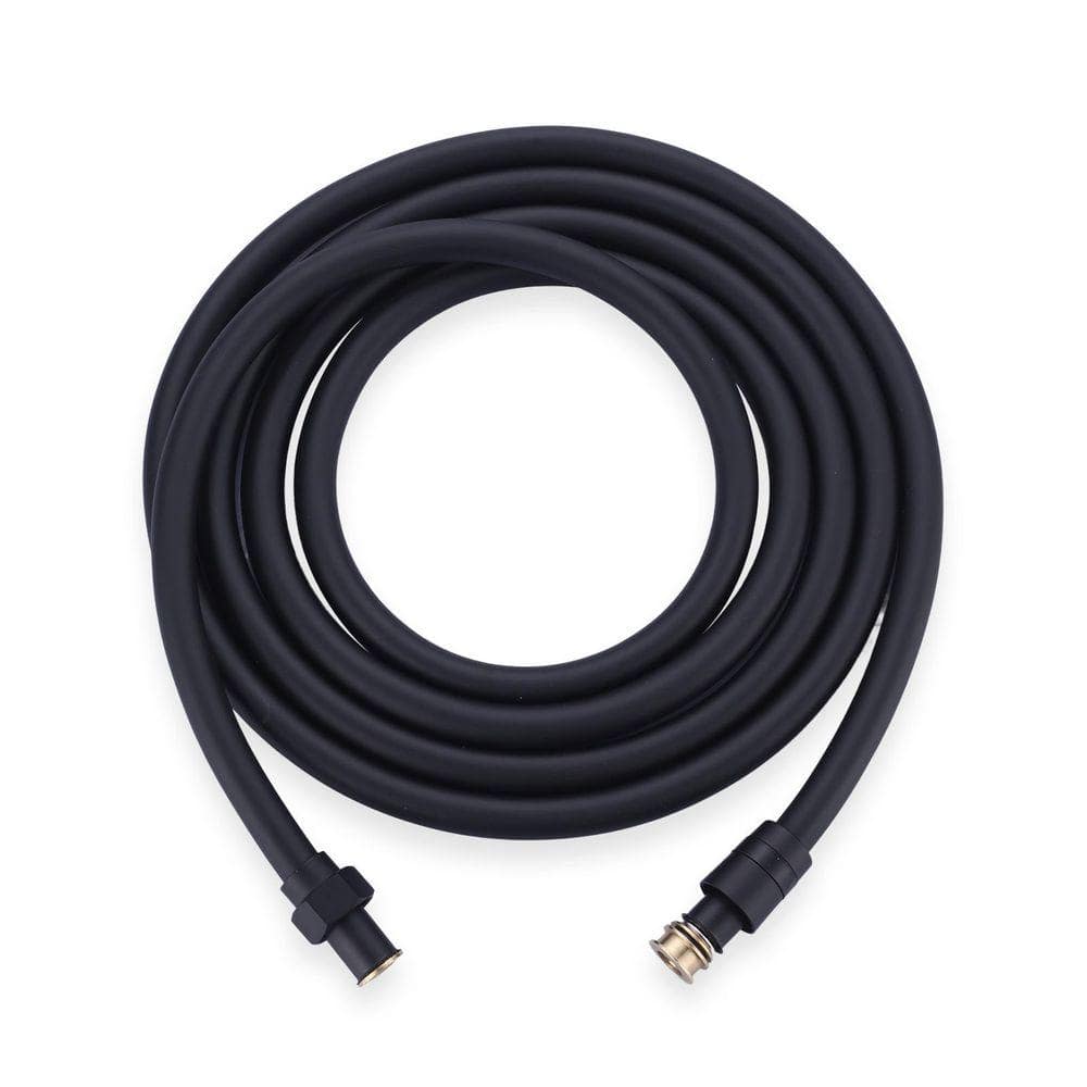 140 in. Flexible Shower Hose for Handheld Showerheads with Anti-Kink PVC Construction in Matte Black