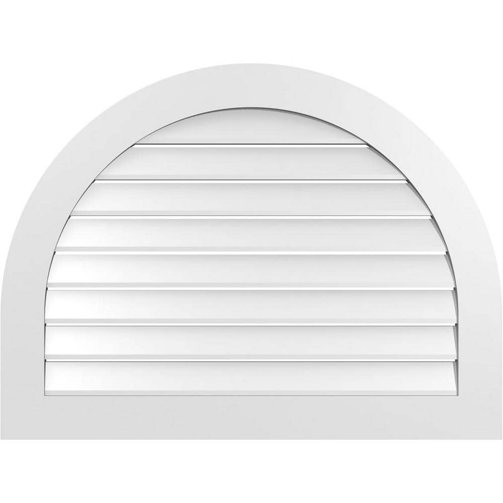 40 in. x 30 in. Round Top Surface Mount PVC Gable Vent: Functional with Standard Frame price history on PriceWatchPro