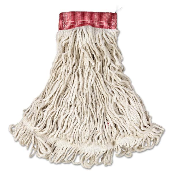 Rubbermaid Commercial, RCPA15306WH, 5" Headband Web Foot Wet Mop, 6 / Carton, Clear