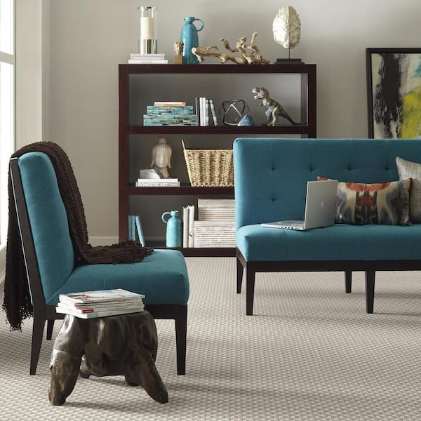 Exquisite - Almond Blossom - Beige 39.3 oz. Nylon Pattern Installed Carpet