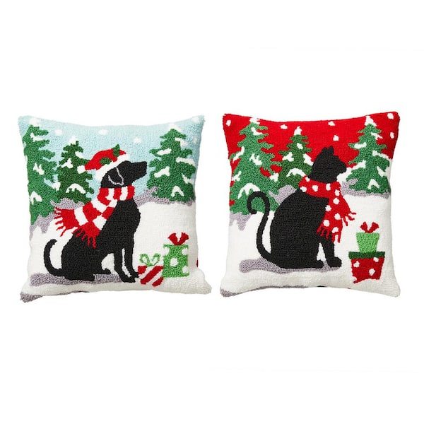 A Girl And Her Cats Christmas Pillow (Insert Included) - Lailorp