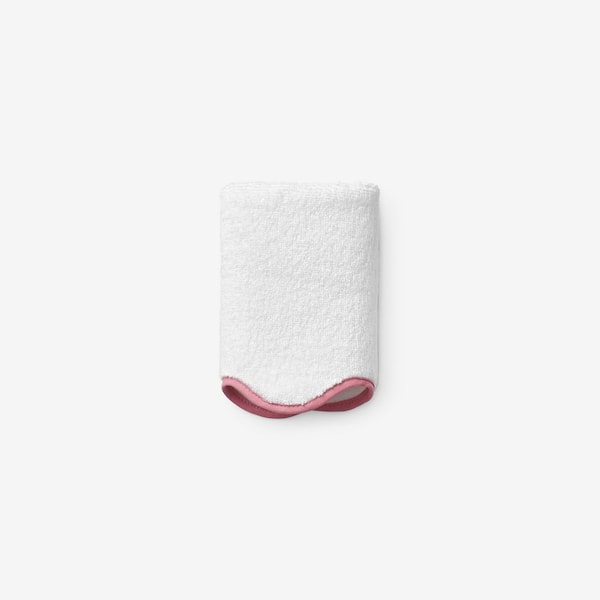 Company Cotton Scallop Pink Cotton Wash Cloth