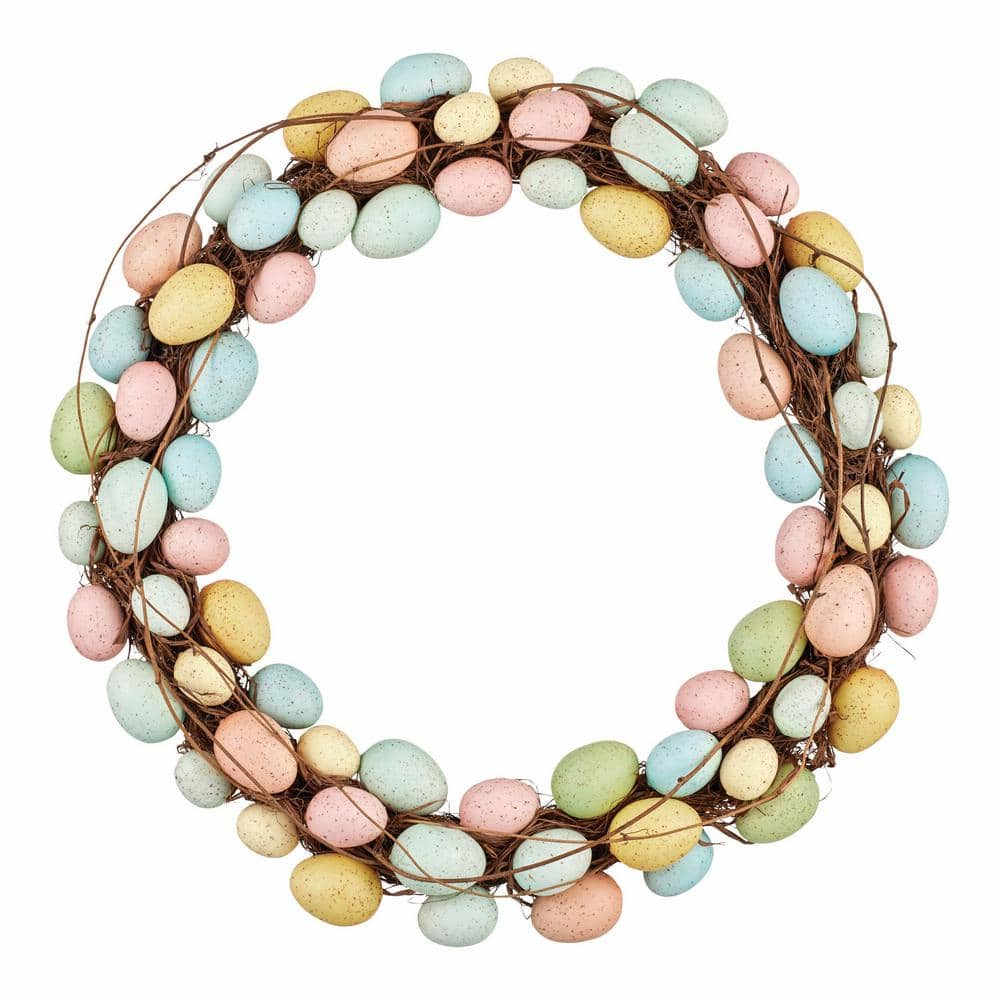 Home Accents Holiday 24 in. Easter Eggs Wreath 23GE30184 - The Home Depot