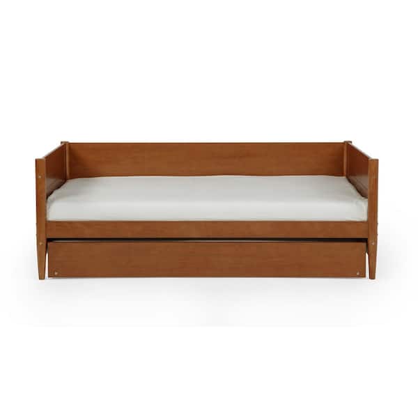 Mid-Century Castanho Twin Size Daybed with Twin Size Trundle Bed