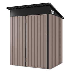 Sizzim 5 ft. W x 3 ft. D Single Slope Roof Metal Storage Shed