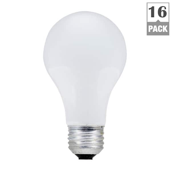 100-Watt A19 Dimmable Halogen Light Bulb Soft White (16-Pack