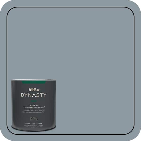 BEHR DYNASTY 1 qt. #N490-4 Teton Blue Semi-Gloss Enamel Exterior Stain-Blocking Paint & Primer