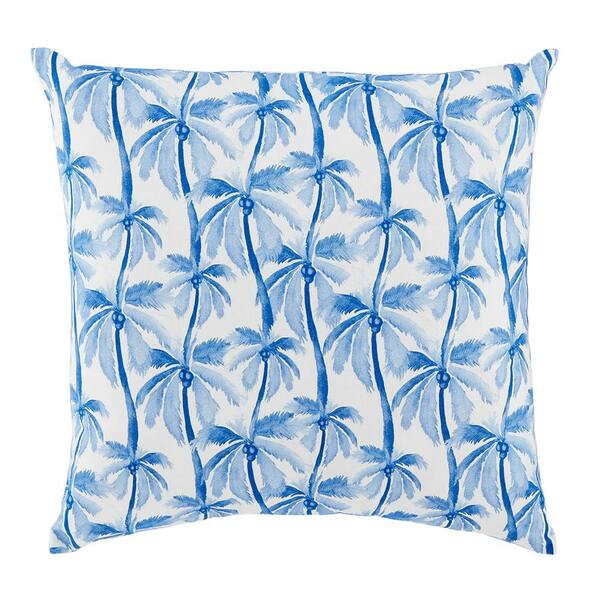 Hampton Bay 18 in. x 18 in. Palm Wave Outdoor Throw pillow 04382002