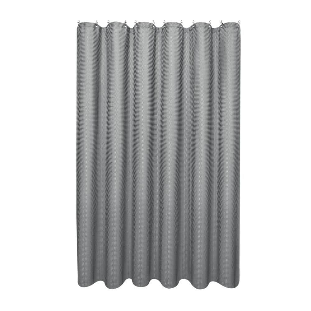 3 in 1 Shower Curtain Set in Gray, 72 in. W x 72 in. L Waffle Shower Curtain and Liner Set with 12 Shower Curtain Hooks price history on PriceWatchPro