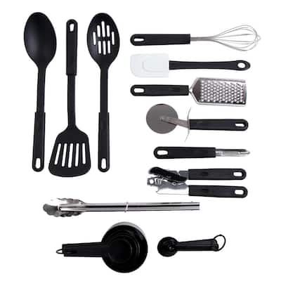 Kaluns Nylon Black Stainless Steel Utensils (Set of 35) K-US24-22-HD - The  Home Depot