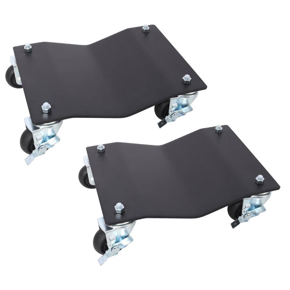 2-PACK 2500 lbs. Capacity Professional Steel Vehicle Dollies, Heavy Duty Wheel Dolly Car Dolly Steel Tire Skates Brakes price history on PriceWatchPro