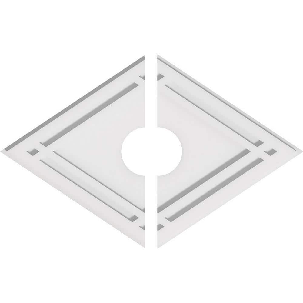 24 in. W x 16 in. H x 4 in. ID x 1 in. P Diamond Architectural Grade PVC Contemporary Ceiling Medallion (2-Piece) price history on PriceWatchPro