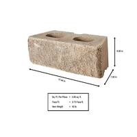 RockWall Large 6 in. x 17.5 in. x 7 in. Pecan Concrete Retaining Wall Block (48 Pcs. / 34.9 sq. ft. / Pallet)