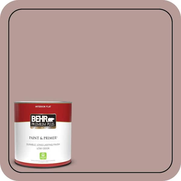 BEHR PREMIUM PLUS 1 qt. #710B-4 Quiet Refuge Flat Low Odor Interior Paint & Primer
