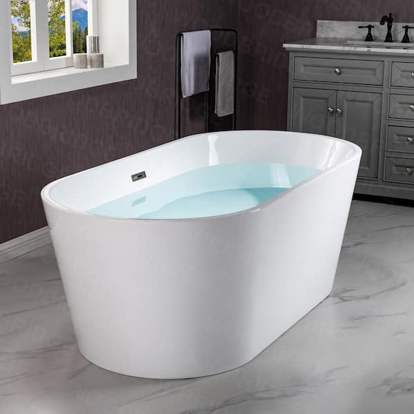 WOODBRIDGE Belleville 54 in. Acrylic FlatBottom Double Ended
