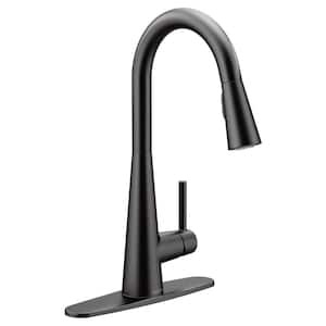 Sleek Single-Handle Pull-Down Sprayer Kitchen Faucet with Reflex and Power Clean in Matte Black