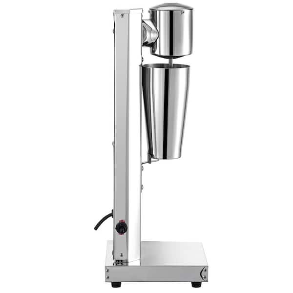 Milkshake Maker Kit, Stainless Steel Electric, 800 ml Cup, 2-Speed Classic Single Head Silver Milkshake Machine