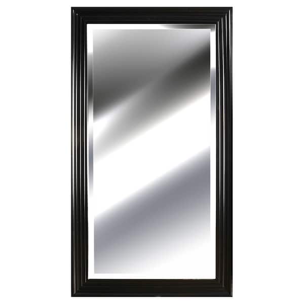 Pinnacle Large Rectangle Black Casual Mirror (53.80 in. H x 29.8 in. W)