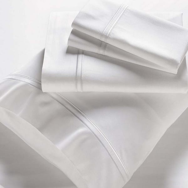 Priceless Home Tencel Lyocell White Queen Pillowcase (Set of 2)