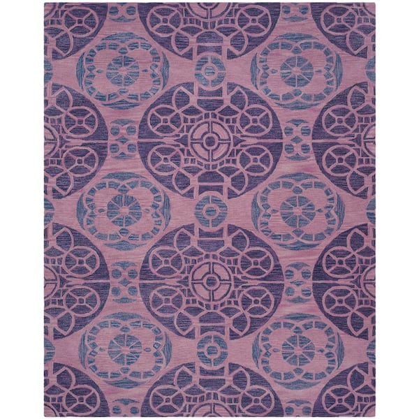 Wyndham 10 ft. x 14 ft. Purple Floral Area Rug