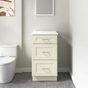 Rockport 18 in. W x 21 in. D x 34.5 in. H Ready to Assemble Bath Vanity Cabinet without Top in Antique White