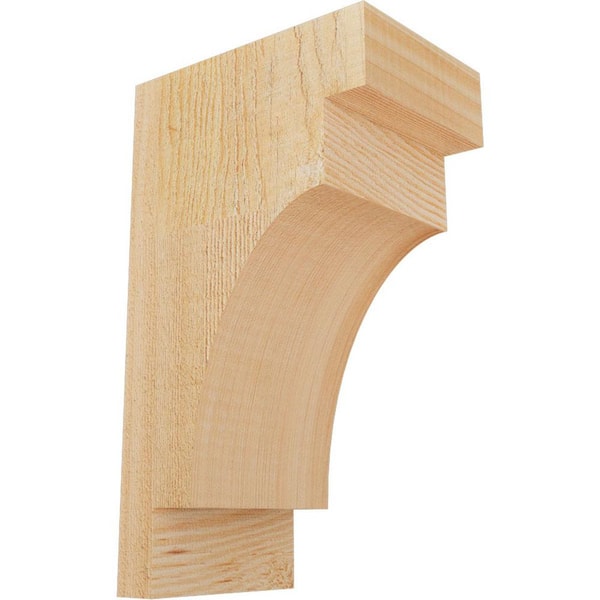 Ekena Millwork 4 in. x 6 in. x 10 in. Douglas Fir Mediterranean Rough Sawn Corbel