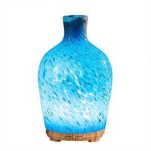 Blue in Glass Essential Oil Diffuser with Blue Pattern