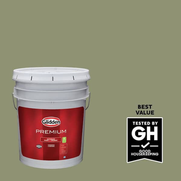 Glidden Premium 5 gal. PPG1125-5 Hemlock Semi-Gloss Interior Latex Paint