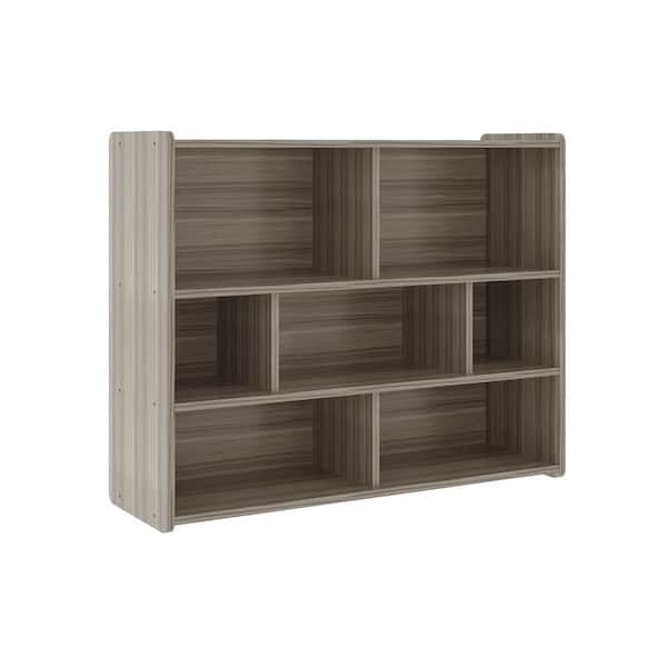 TOT MATE 46 in. W x 37.5 in. H, Laminate School Age 3 Level 7-Compartment Kids Storage Shelf, Shadow Elm Gray