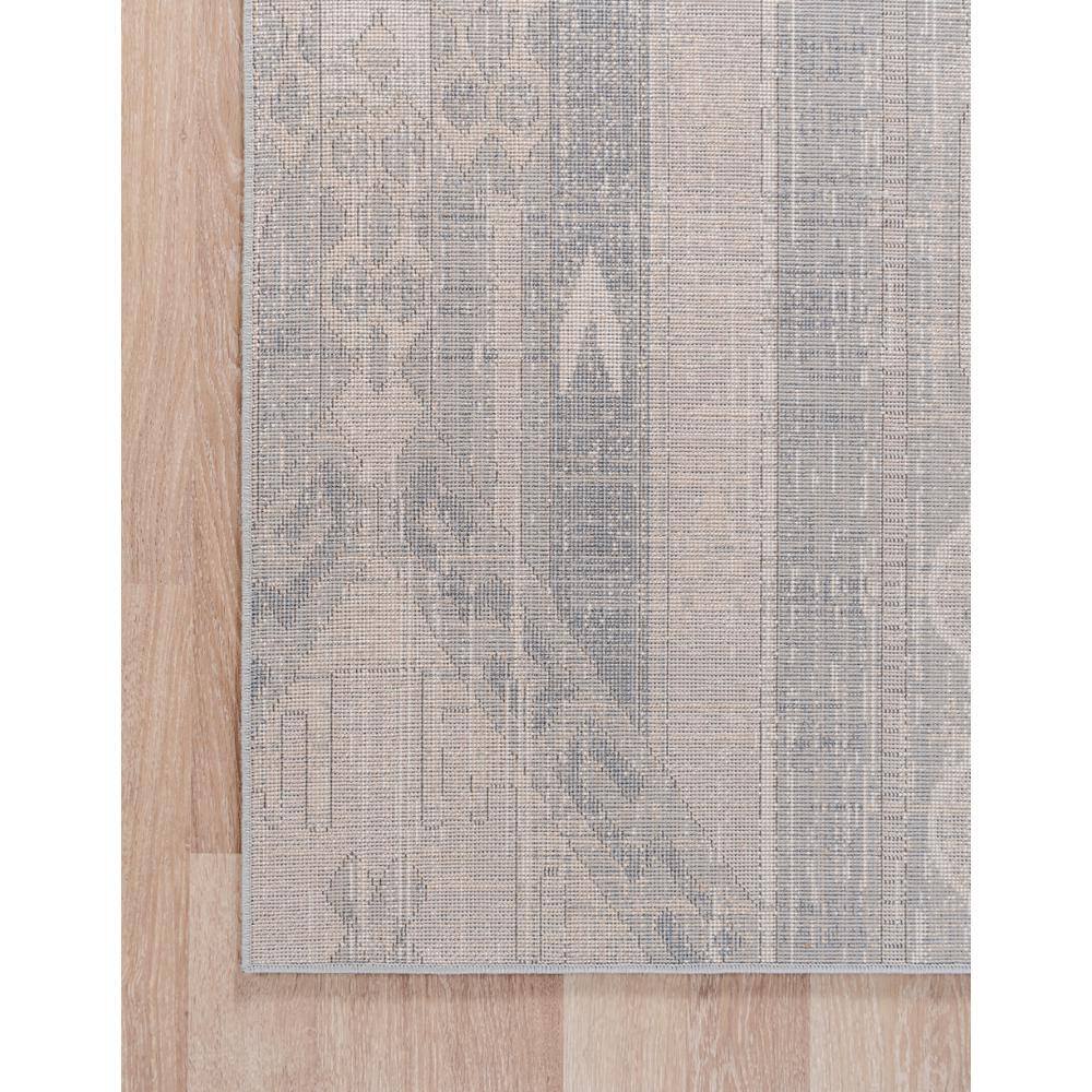 Navy Blue Geometric Indoor Runner Rug with Easy Care and Stain Resistance
