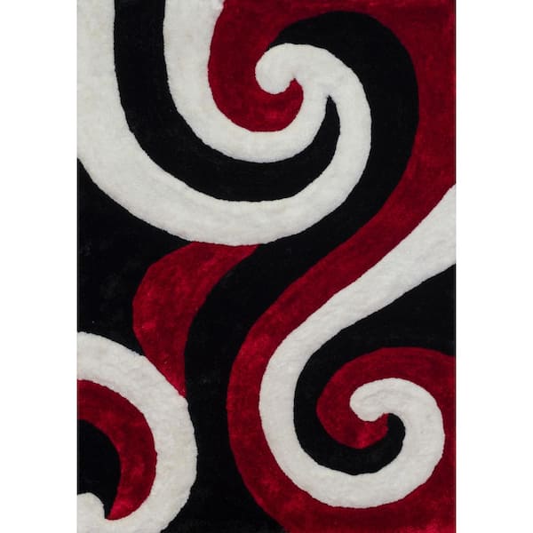 United Weavers Finesse Summit Red 5 ft. 3 in. x 7 ft. 2 in. Area Rug